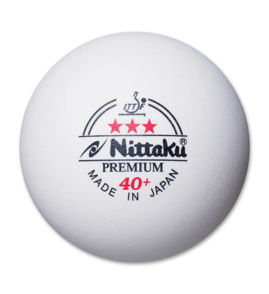 Pelota Nittaku Premium 3-Star 40+ blanca